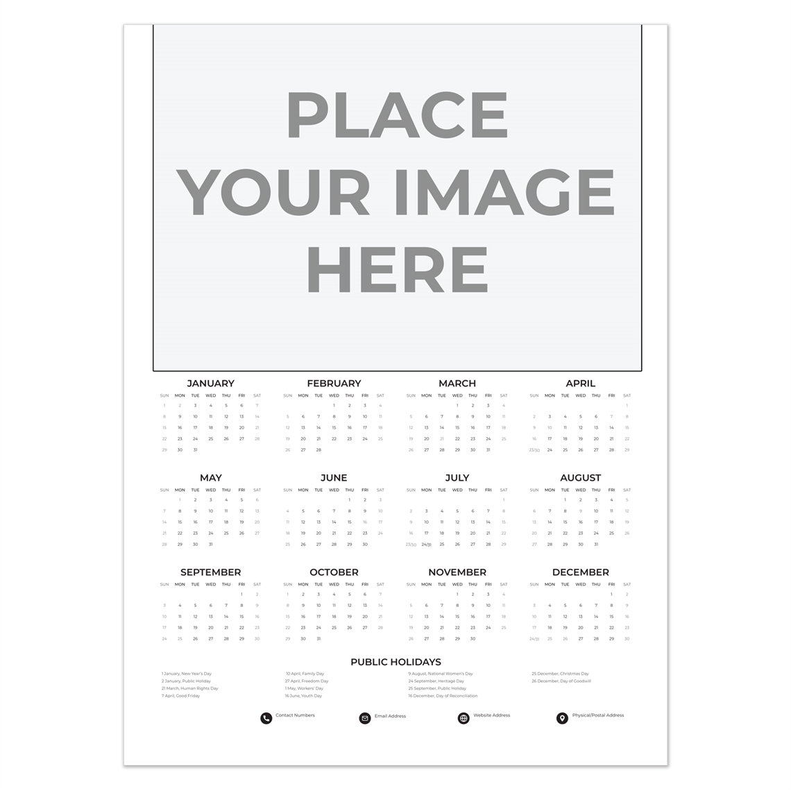 igoprint - A2 Poster Calendar Editable