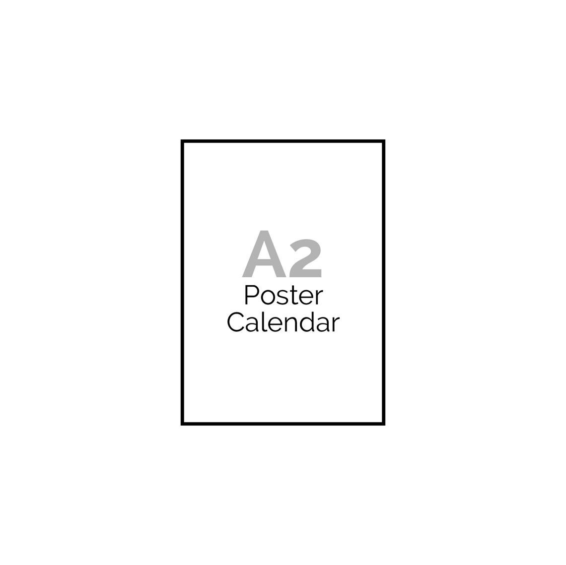 Show details for A2 Poster Calendar Template