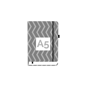 Show details for A5 Notebook Printed Cover - Round Corners Template