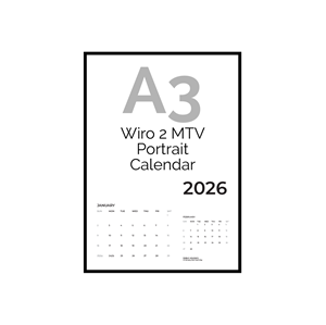 Show details for A3 Wiro Portrait 2 Month-to-View Calendar Template