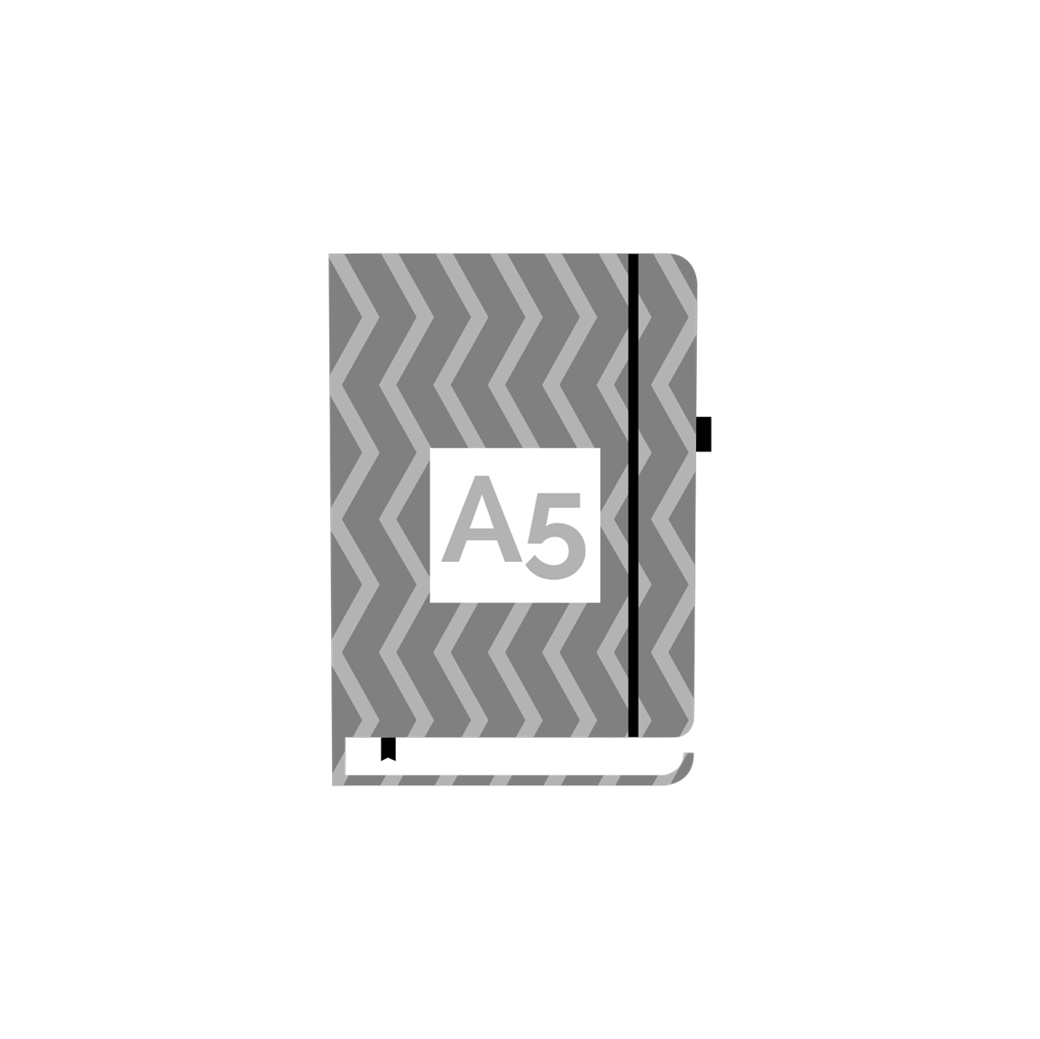 Show details for A5 Notebook Printed Cover - Round Corners Template